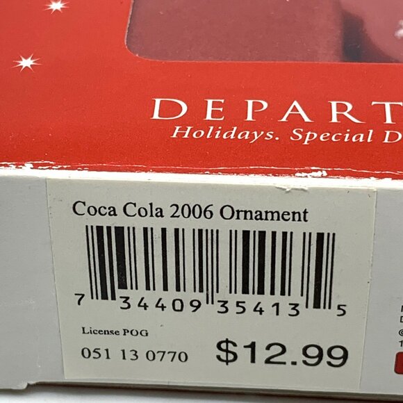 2006 Coca-Cola Dept 56 Christmas Holiday Ornament 75th Anniversary NIB Vintage - Picture 15 of 15
